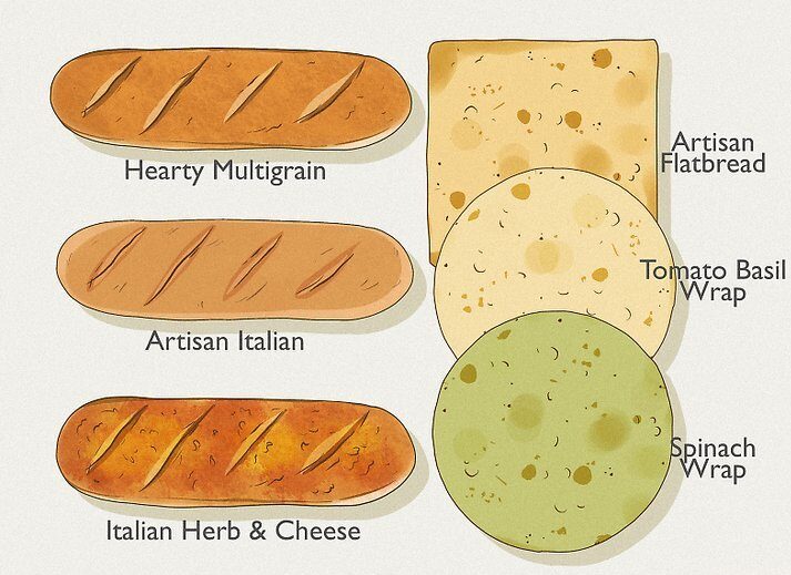 what is healthiest bread at subway